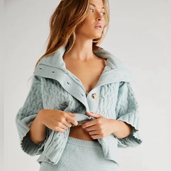 NWOT Free People Mae Sweater Set in Winding River - Size Large - Picture 2 of 5
